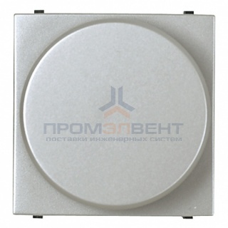 Светорегулятор электронный поворотный 60-400 Вт 2 модуля ABB Zenit, серебристый