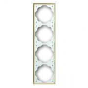 Рамка ABB impuls 4 поста золото (1724-73)