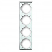 Рамка ABB impuls 4 поста хром (1724-726)