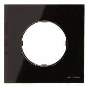 Рамка 1 пост  АВВ SKY Moon, стекло чёрное (8671 CN)