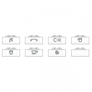 LivingLight Набор вставок для сменных клавиш, 6 вариантов по 5 штук, цвет антрацит