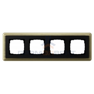 Рамка 4-ая Gira ClassiX Бронза/Черный