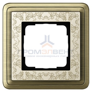 Рамка 1-ая Gira ClassiX Art Бронза/Кремовый