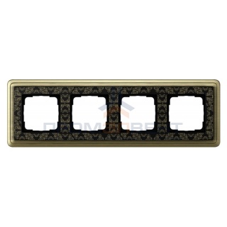 Рамка 4-ая Gira ClassiX Art Бронза/Черный