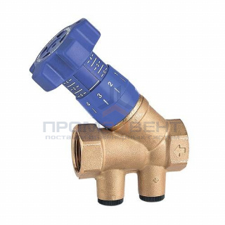 Вентиль балансировочный Cimberio 787OT/2R - 3/4" (ВР/ВР, PN25, Tmax 120°C, отводы с заглушками)