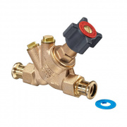 Вентиль запорный Oventrop Hydrocontrol APR - Ду15 D18мм (Пресс/Пресс, PN16, отверстия для измерений)