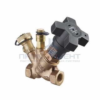 Вентиль регулирующий Oventrop Hydrocontrol VTR (25 бар) - Ду32 (ВР/ВР, с ниппелем и шаровым краном)