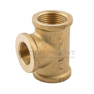 Тройник с внутренней резьбой переходной ELSEN METALIT EBF03 - 1" x 3/4" x 1" (латунь без покрытия)