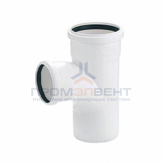 Тройник с уменьшенным отводом на 87° REHAU RAUPIANO PLUS - 75 x 50 (для внутренней канализации)