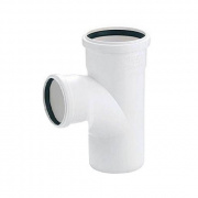 Тройник с уменьшенным отводом на 87° REHAU RAUPIANO PLUS - 90 x 50 (для внутренней канализации)