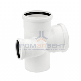 Крестовина с уменьшенным проходом слева REHAU RAUPIANO PLUS - 90 x 75 (для внутренней канализации)