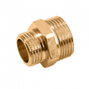 Ниппель латунный резьбовой переходной STOUT - 1" x 3/4"