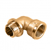 Отвод 90° с упором латунный резьбовой STOUT (НР/ВР) - 1"1/4