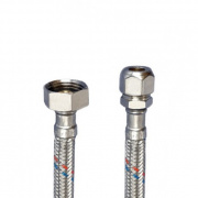 Подводка для воды гибкая Industrias Mateu (Гайка/Цанга) - 1/2" x 3/8" (длина 200 мм)