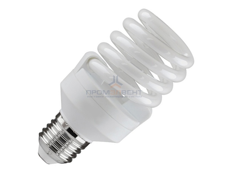 Лампа энергосберегающая ESL QL7 25W 6400K E27 спираль d46x110 холодная