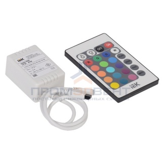 Контроллер с ПДУ ИК RGB 3 канала 12В, 2А, 72Вт IEK-eco