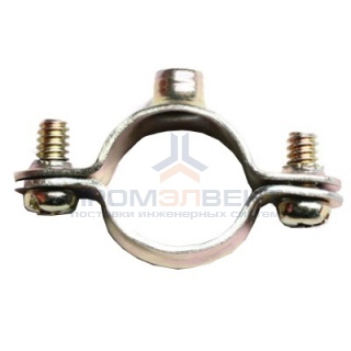 Хомут стальной с внутренней резьбой М6, д.25 - 26мм