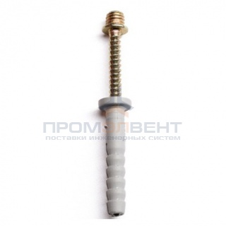 Крепежный комплект для стальных хомутов (винт-шуруп и дюбель) [уп.100шт]