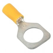 Наконечник с отверстием под винт и изолир.фланцем 2,5-6 кв.мм 4,2 мм (50шт) жёлтый (НКИ)