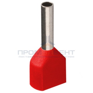 Наконечник штырьевой втулочный изолированный НШвИ(2) 1,0-8(уп.100шт) КВТ
