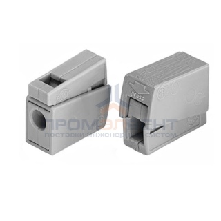 Клеммник WAGO 1+1 (одножил. 1-2,5 мм2 и многожил. 0,5-2,5 мм2) 24-16A Cu/Al [уп. 100шт]