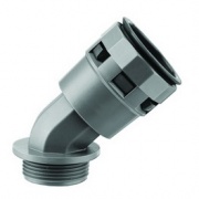 Муфта 45 грд. труба-коробка DN 48 мм, M50х1,5, полиамид, цвет чёрный DKC