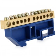 Шина N "ноль" на DIN-изол ШНИ-6х9-12-Д-С ИЭК