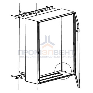 Комплект крепления шкафов CE/RAM box к столбу (ширина шкафа - 800 мм)