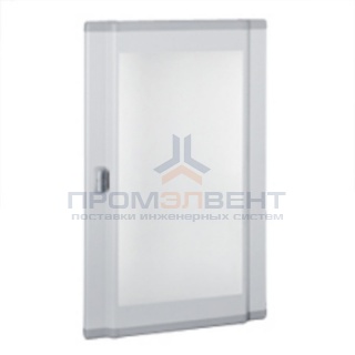 Дверь со стеклом выгнутая для шкафов Legrand XL3 160-400 высотой 750мм 4 рейки